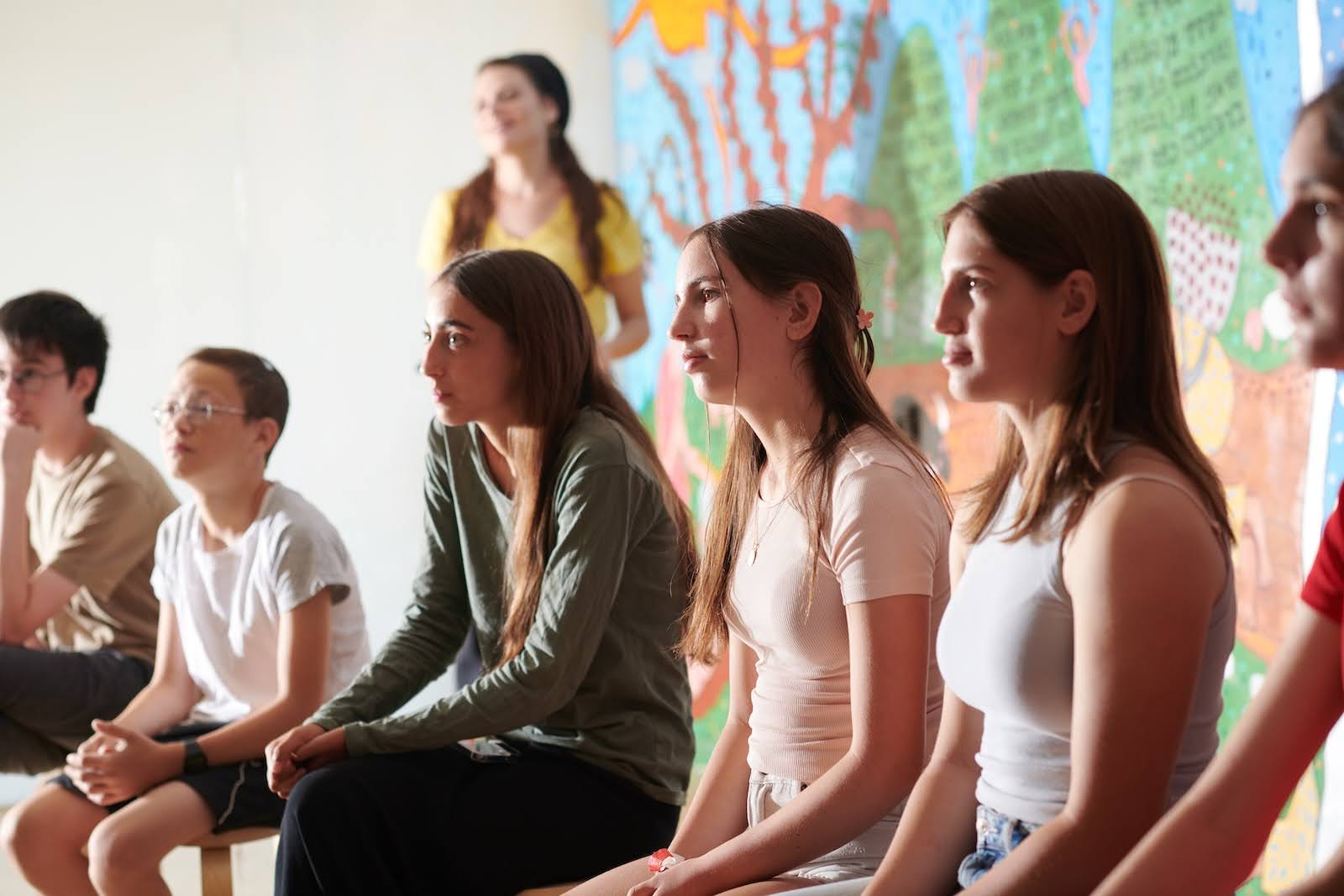 students-participating Young students participating in a lecture at the Cultural & Educational Center at the Academy of the Hebrew Language.