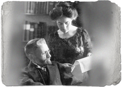 Eliezer Ben־Yehuda and his wife, Hemda Ben־Yehuda (née Jonas) Courtesy of the Central Zionist Archives